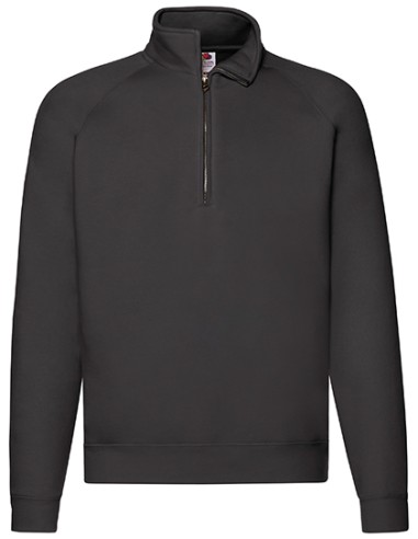 FRU-0620320-Premium Zip Neck Raglan Sweat